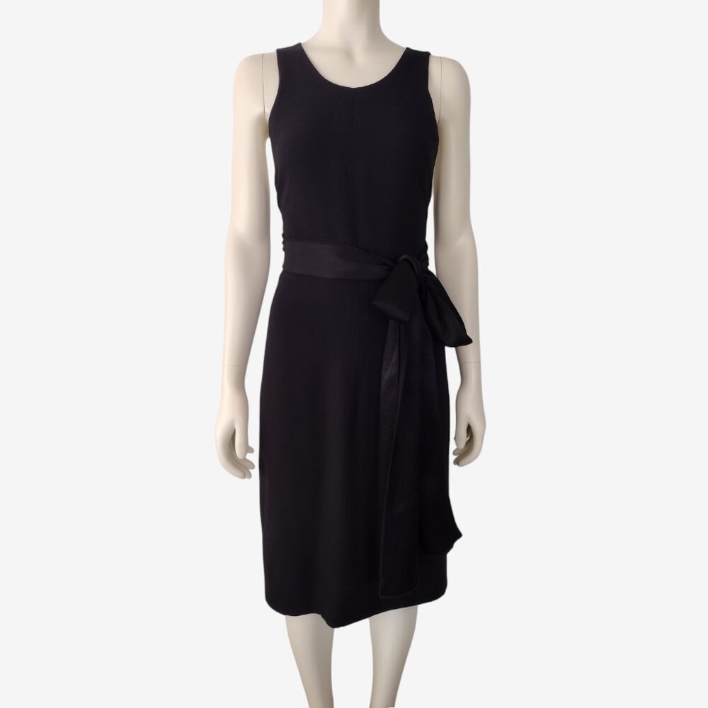 Sonia Rykiel Black Sleeveless Strappy Back Elegant Cocktail Dress Size 38